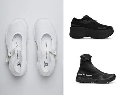 Varios diseños de Comme des Garçons x Salomon.