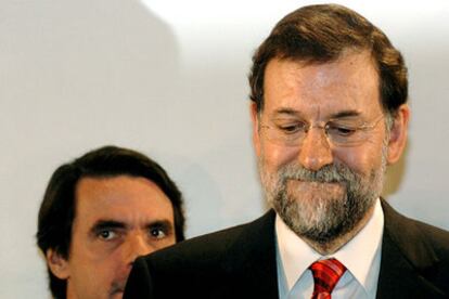 El líder del PP, hoy durante su comparecencia ante los medios.