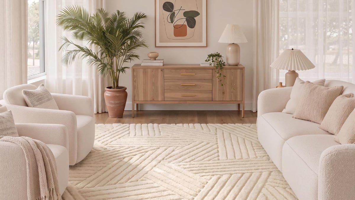 La alfombra lavable, moderna y antideslizante ideal para el salón.