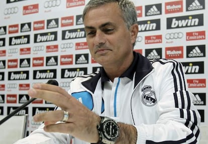 Mourinho, en la rueda de prensa.