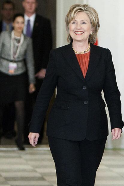 Hillary Clinton, ayer en la capital danesa.