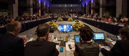 Reunión de ministros de Justicia e Interior celebrada en Innsbruck (Austria), el 13 de julio de 2018.