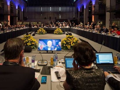 Reunión de ministros de Justicia e Interior celebrada en Innsbruck (Austria), el 13 de julio de 2018.