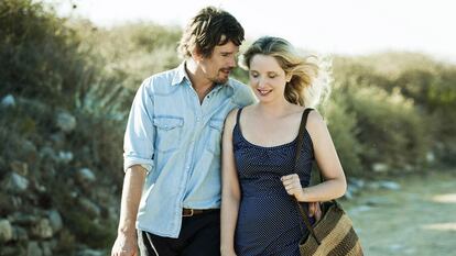 Hawke y Delpy, en 'Antes del anochecer' (2013).