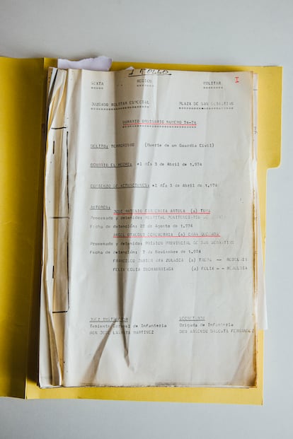 Sumario militar de Garmendia y Otaegui.