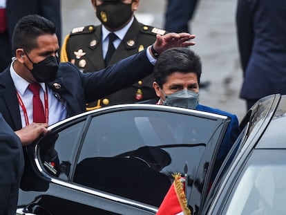 El presidente de Perú, Pedro Castillo, este jueves en Lima.