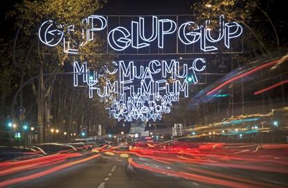 La Gran Via iluminada, el año pasado.