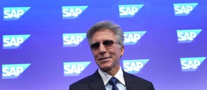 Bill McDermott, CEO de SAP, durante la presentaci&oacute;n este martes de resultados.