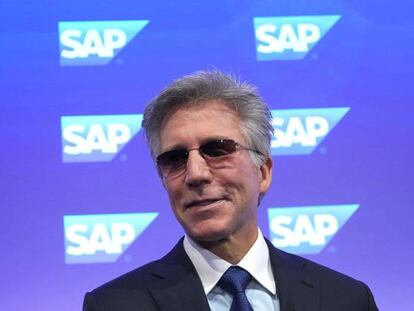 Bill McDermott, CEO de SAP, durante la presentaci&oacute;n este martes de resultados.