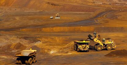 Mina de hierro en Pilbara (Australia).