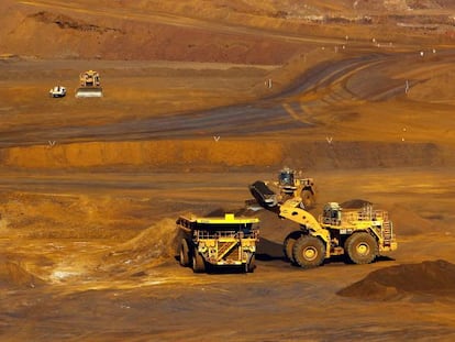 Mina de hierro en Pilbara (Australia).