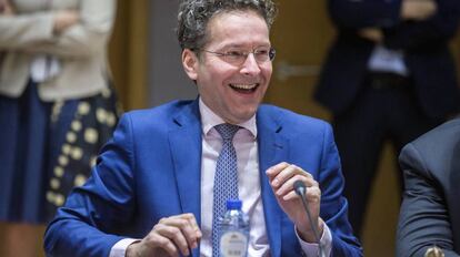 Dijsselbloem, durante o Eurogrupo nesta segunda-feira.