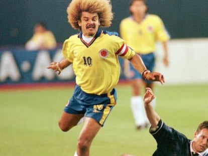 Valderrama en un partido ante Escocia.