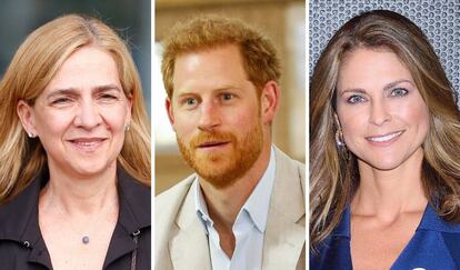 Cristina de Borbón, Enrique de Inglaterra y Magdalena de Suecia.