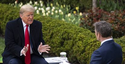 Donald Trump, durante la entrevista con Fox News.