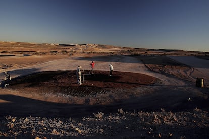 Campo de golf de la ciudad minera de Coober Pedy, en Australia.  