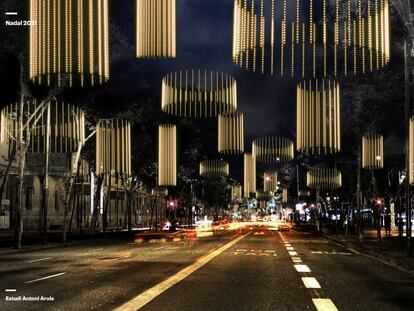 Luces de Navidad en Barcelona 2021.