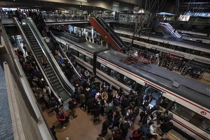 Anden de Atocha durante una huelga de Renfe, en octubre de 2019.