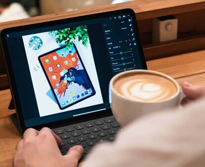 Uso del tablet iPad Pro de Apple