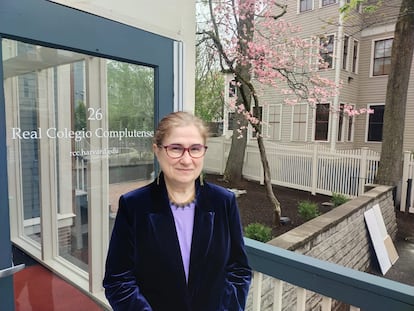 Inés Sánchez de Madariaga en la Universidad de Harvard, el 2 de mayo.