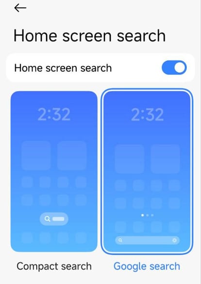 Opciones barra inferior de POCO Launcher