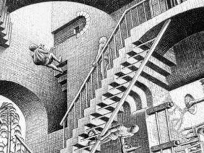 Dibujo de Maurits Cornelis Escher.