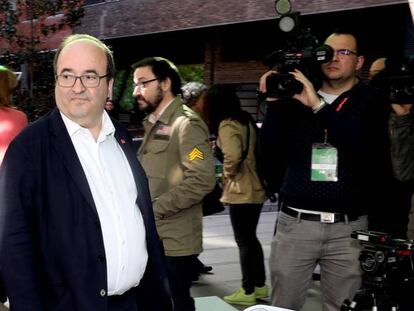 Miquel Iceta, a su llegada al Comité Federal del PSOE. 
