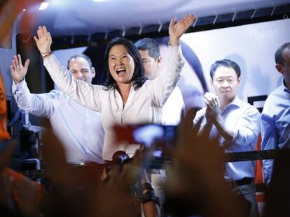 Keiko Fujimori el domingo pasado en Lima. 