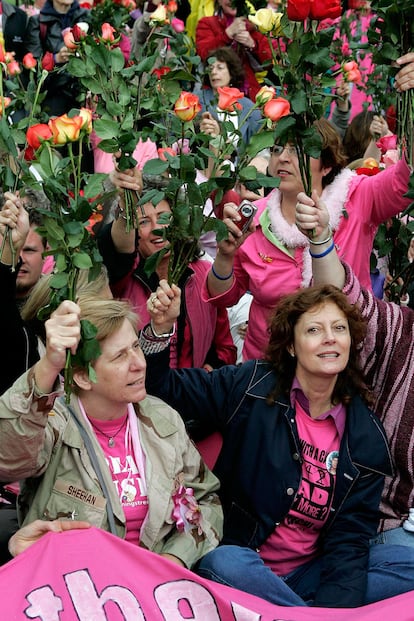 Además de votante del Partido Demócrata, Susan Sarandon participa activamente en la política del país.