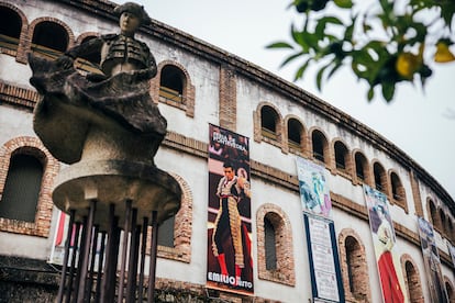 Plaza de Pontevedra, donde se celebran corridas de toros durante las fiestas de A Peregrina.