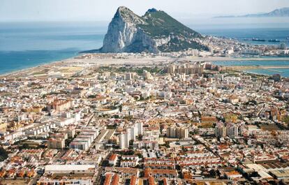 La Línea de la Concepción with Gibraltar in the background.