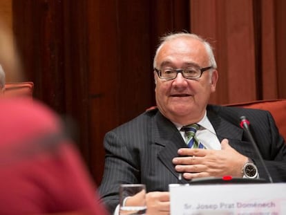 Josep Prat, este lunes en la comisión del Parlament.