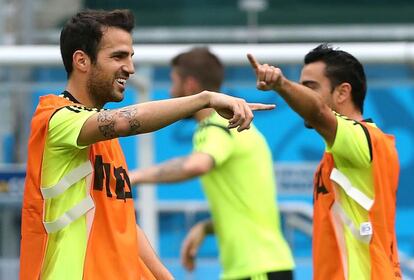 Cesc y Xavi.