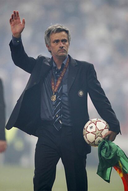 Jose Mourinho, tras proclamarse campeón de la Liga de Campeones con el Inter de Milán.