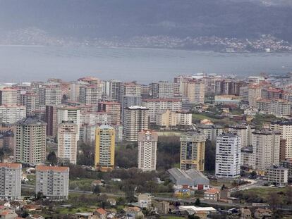 Vista aérea de Vigo.