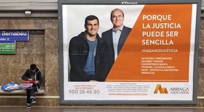 Anuncio de Arriaga Abogados en el metro de Madrid.