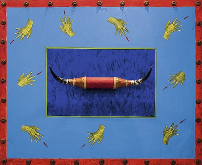 Paisaje flotando con cuernos (1993), de Ofelia Rodríguez. De la galería Instituto de Visión (Bogotá, Colombia), que repite su visita a la feria de arte madrileña.