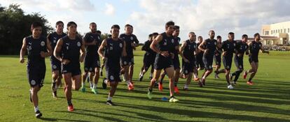 El conjunto de las Chivas durante la pretemporada.