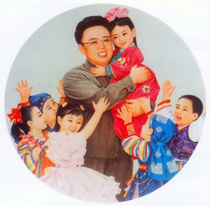 La máquina de la propaganda dibujó a Kim Jong-il como un dirigente repleto de “amor cálido y humano”.