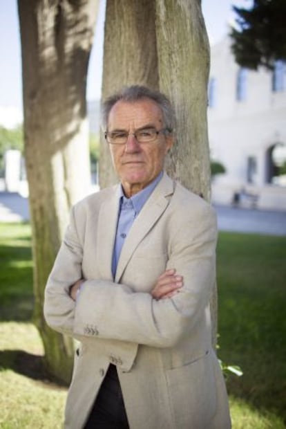 Javier Pérez Royo, número tres de Podemos por Sevilla, este lunes.