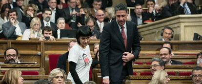 La diputada de la CUP Anna Gabriel al Parlament.