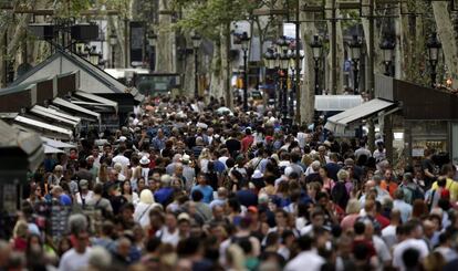 Las Ramblas de Barcelona en una imagen de archivo.