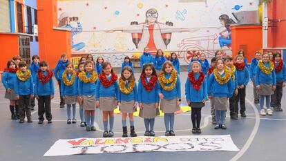 El coro del Colegio Fray Luis de León de Madrid, en una imagen cedida por el centro.