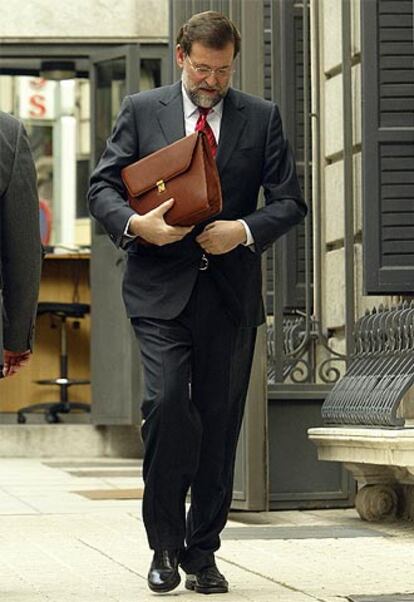 Mariano Rajoy, tras una sesión en el Congreso en marzo.