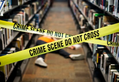 Crime Scene in Library