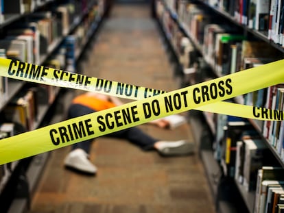Crime Scene in Library