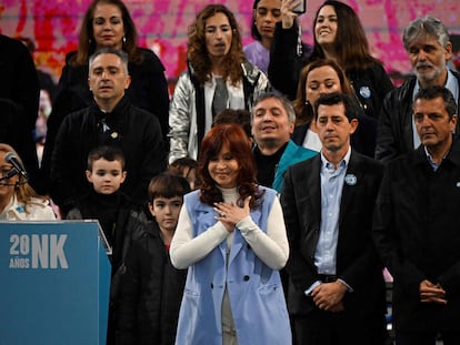 La vicepresidenta de Argentina, Cristina Fernández de Kirchner, en la Plaza de Mayo el pasado 25 de mayo.