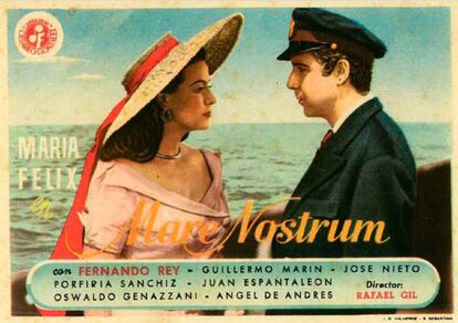 Cartel de la película 'Mare Nostrum', de Rafael Gil.