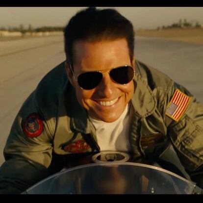 Tom Cruise en una secuencia del trailer de 'Top Gun: Maverick'.