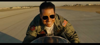 Tom Cruise en una secuencia del trailer de 'Top Gun: Maverick'.